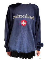 Flag Embroidered Long Sleeve Round-neck Pullover Baggy Coat