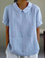 Women's Loose Printed Crew Neck Top