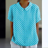 Women's Loose Printed Crew Neck Top