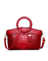 Gykaeo Luxury Handbags Women Bags Designer Crocodile Woman Leather
