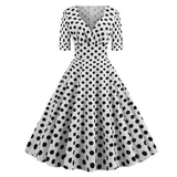 Green Solid Rockabilly S Vintage Ruched V Neck Party Dresses