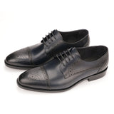 Men's Leather Shoes Brogue Engraved Business Suit