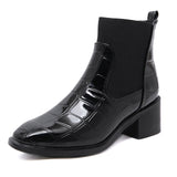 Autumn and winter European station chic crocodile pattern women's boots