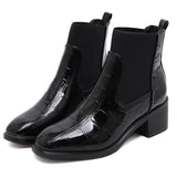 Autumn and winter European station chic crocodile pattern women's boots