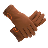 Warm glove men's winter print touch screen plus velvet thick warm screw waterproof wind wind anti-cold electric car gloves
