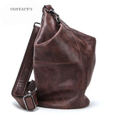 Black angel fashion trend leather men's Messenger bag multi-function casual street tide bag men's bag cross-border generation