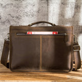 Black angel retro crazy mad horse leather casual men's bag