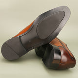 Men's Leather Shoes Brogue Engraved Business Suit