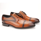 Men's Leather Shoes Brogue Engraved Business Suit