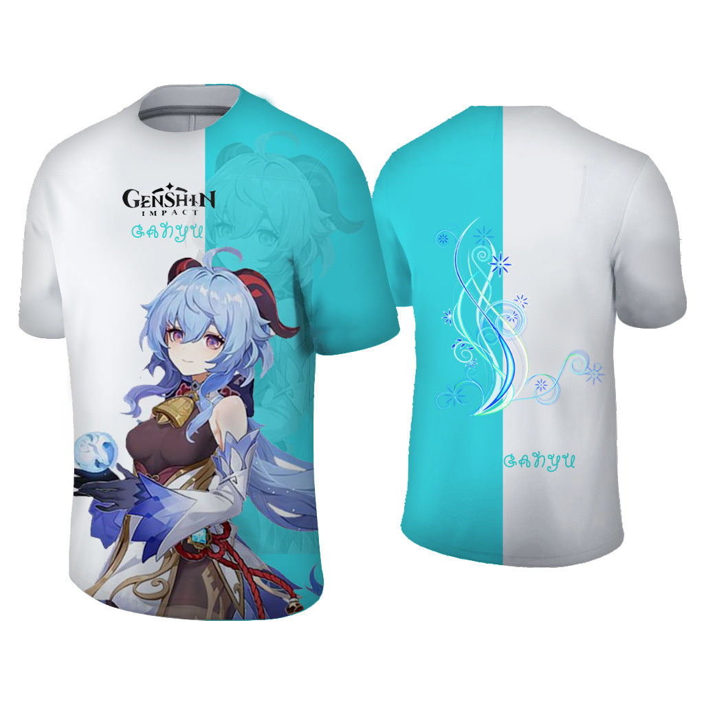 Cross-border new anime T men and women 2021 Summer short-sleeved adolescent 3D clothing