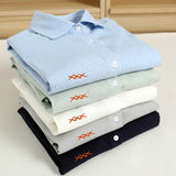 High support long velvet case wrinkles casual men Slim long sleeve shirt