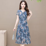 Broken flower Printed Summer Dress for women