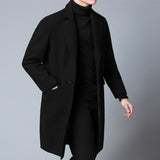 Autumn and winter plus fluffy medium long slim woolen coat