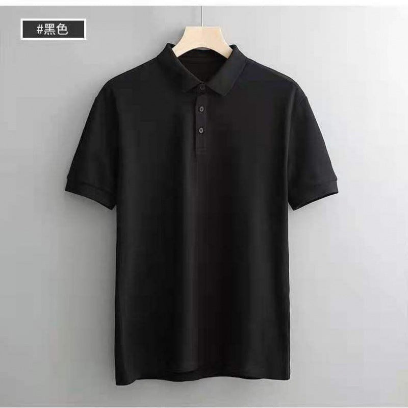 Summer ice silk lapel short-sleeved Cotton T-shirt