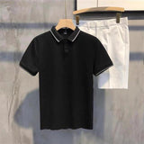 Summer ice silk lapel short-sleeved Cotton T-shirt