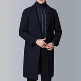 Autumn and winter plus fluffy medium long slim woolen coat