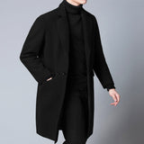 Autumn and winter plus fluffy medium long slim woolen coat