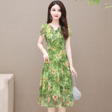 Broken flower Printed Summer Dress for women