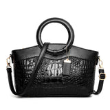 Gykaeo Luxury Handbags Women Bags Designer Crocodile Woman Leather