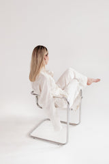 Silk/Linen Clothing Set - White