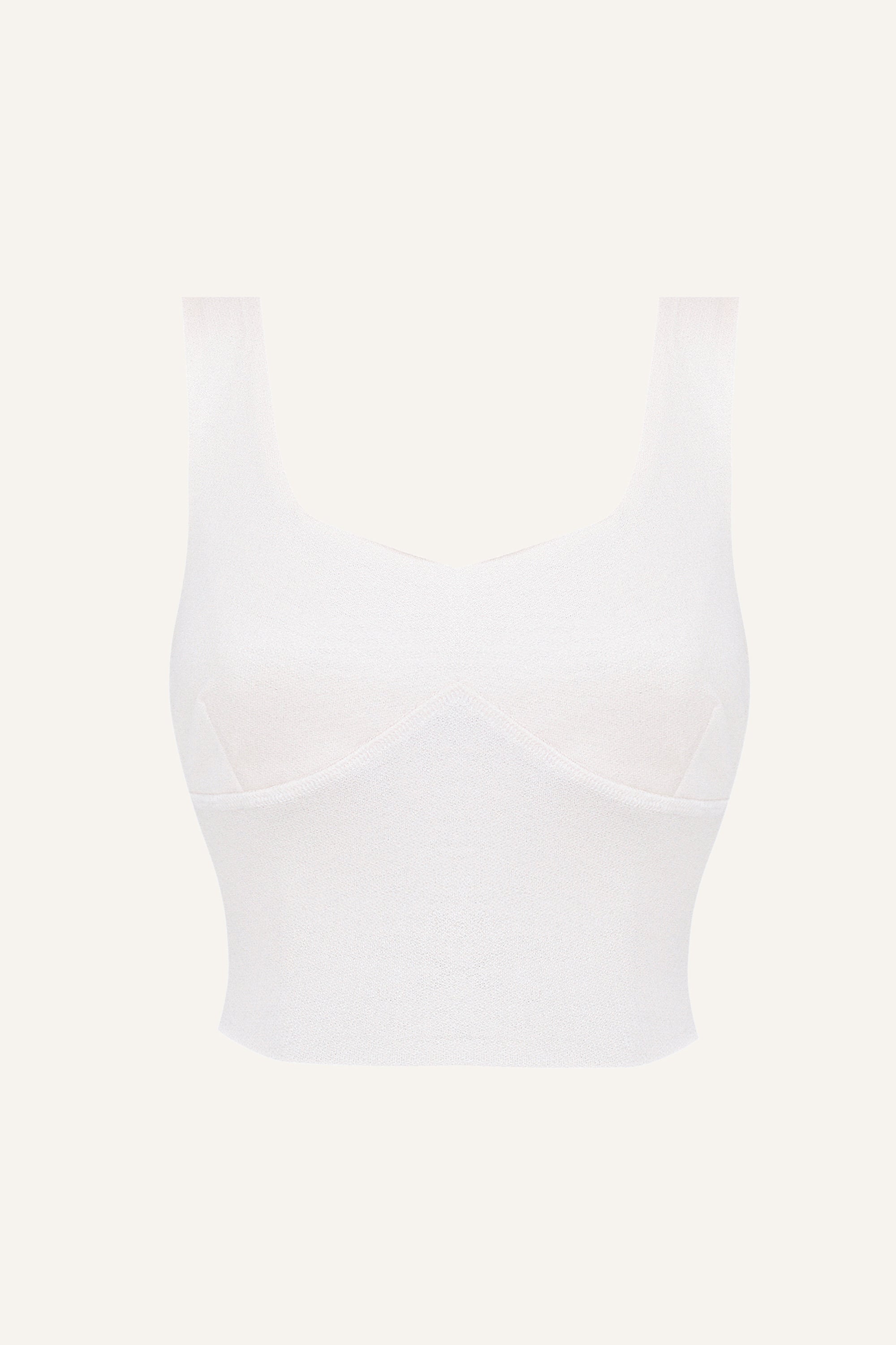 Women's Silk Sports Bra - White