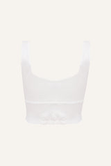Women's Silk Sports Bra - White
