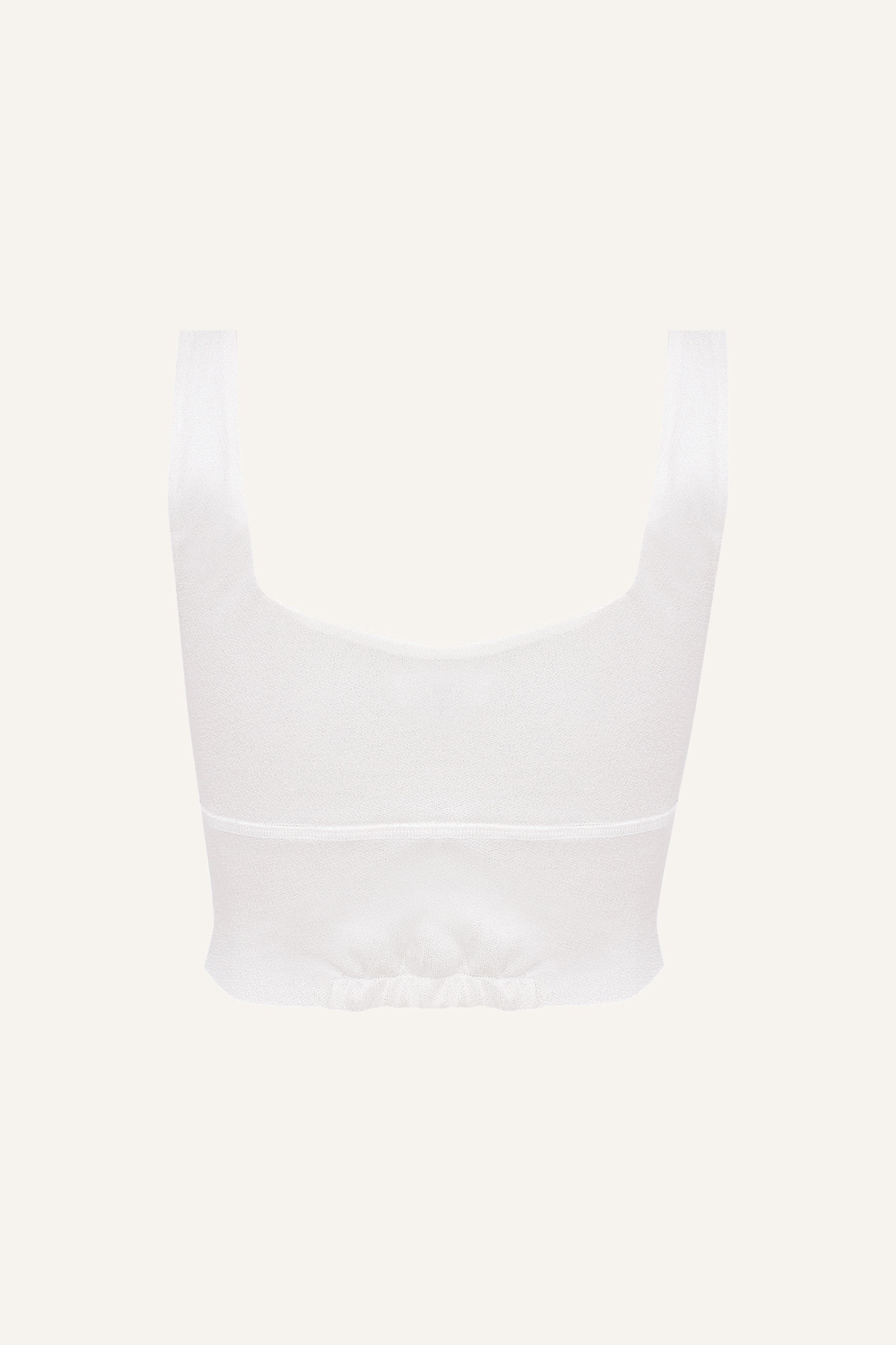 Women's Silk Sports Bra - White