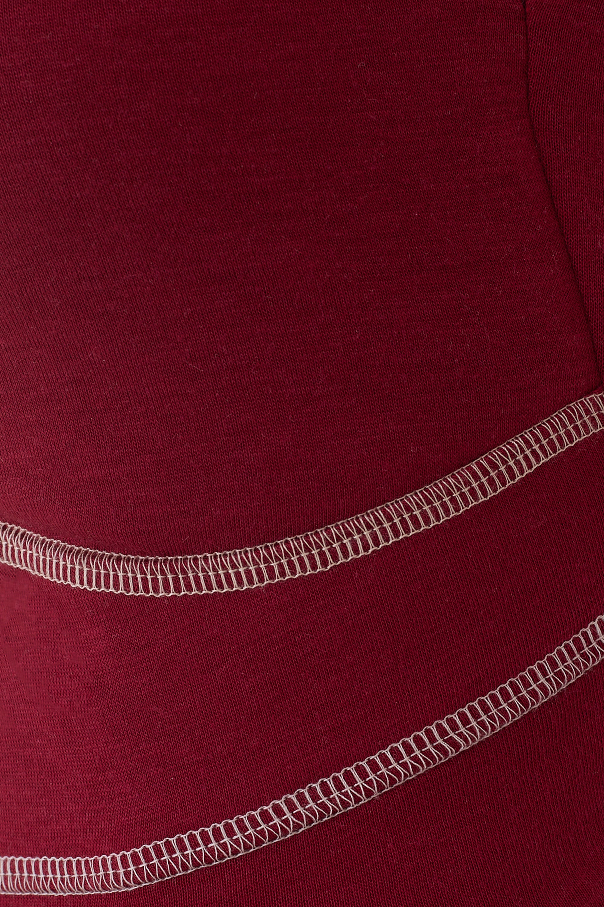 Women's Lyocell/Wool Sports Bra - Burgundy (Cream Thread)