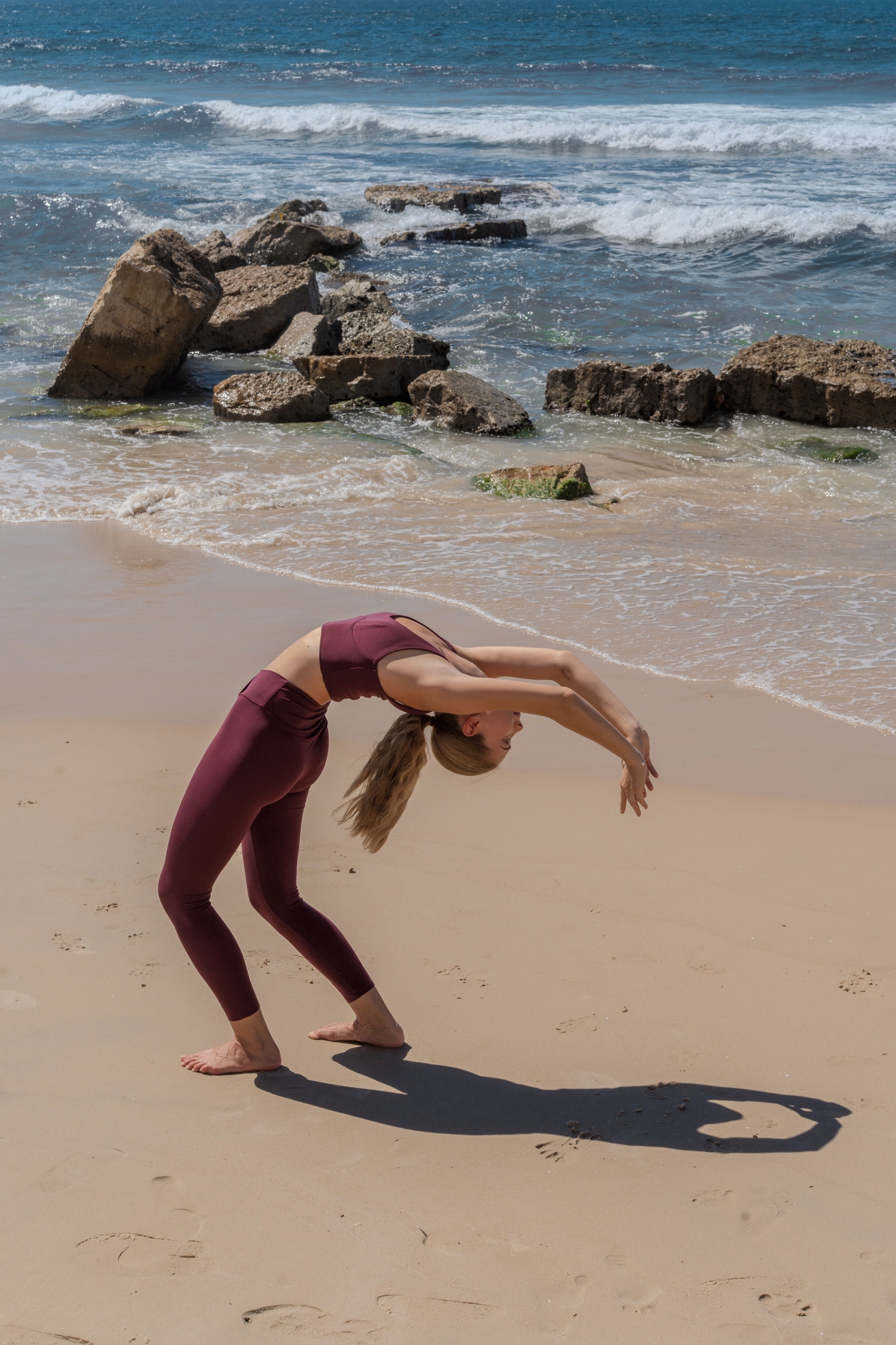 Women's Seacell Leggings - Burgundy