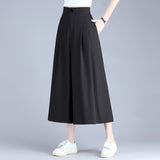 Simple Loose High Waist Straight Casual Pants