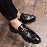 Men's British Pointed Leather Shoes Korean Style