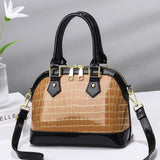 Women's Crossbody Bag Top Handle Bag Patent Leather Cowhide Solid Color Daily Handbags