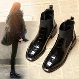 Autumn and winter European station chic crocodile pattern women's boots