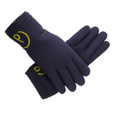 Warm glove men's winter print touch screen plus velvet thick warm screw waterproof wind wind anti-cold electric car gloves