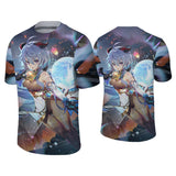 Cross-border new anime T men and women 2021 Summer short-sleeved adolescent 3D clothing