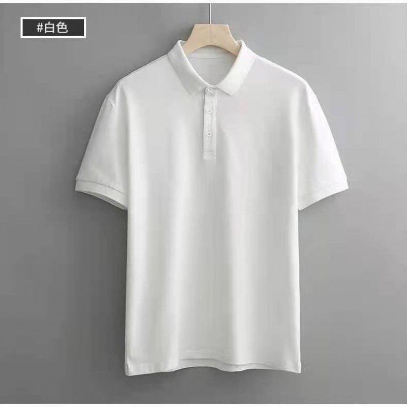 Summer ice silk lapel short-sleeved Cotton T-shirt