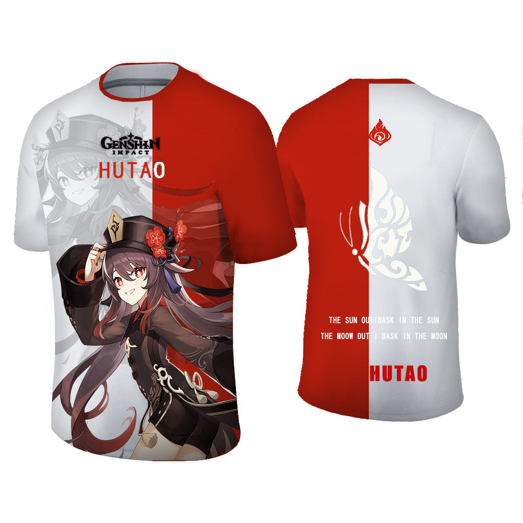 Cross-border new anime T men and women 2021 Summer short-sleeved adolescent 3D clothing