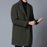 Autumn and winter plus fluffy medium long slim woolen coat